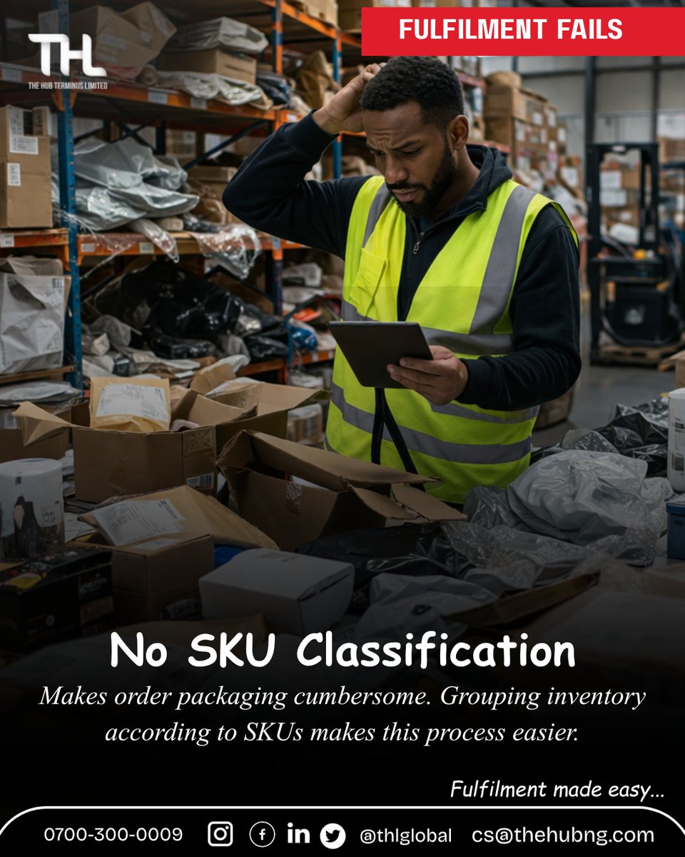 thlglobal_'s tweet photo. Imagine storing items without grouping by SKU. Putting orders together will be nightmare.
Don't let that be your nightmare.
Call THL to store your items the right way.
#Storage #ecommerce #OrderFulfilment #inventorymanagement #productdistribution #THL #nigeria #africa https://t.co/nJOlJW7ZoQ