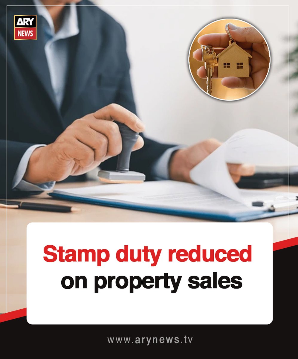 ARYNEWSOFFICIAL's tweet image. #Stamp duty reduced on #property sales

Read More : arynews.tv/stamp-duty-red…

#ARYNews