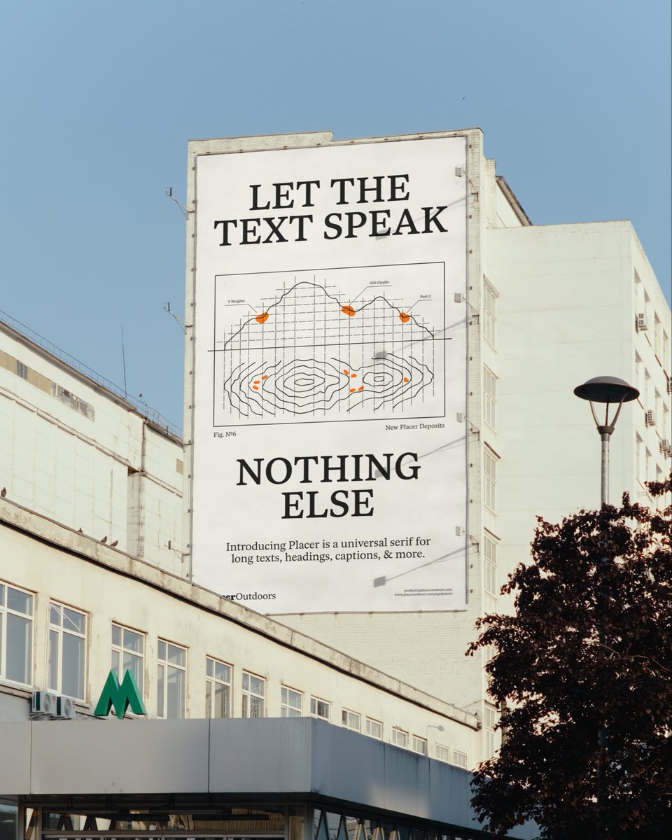 hotsanyuk's tweet image. 🏔️ Placer is a modern serif typeface that combines the silhouette of the Janson and Caslon heritage with new solutions.

Placer includes 530 glyphs, supports Latin Extended, and comes in 9 styles.

⬆️ Available on @myfonts (Link in Bio)

#serif #typeface #fontdesign #myfonts