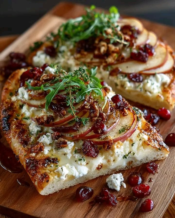 will95186's tweet photo. Cranberry &amp; Goat Cheese Flatbread with Apple, Honey &amp; Toasted Nuts https://t.co/SsGYAfgYTV
