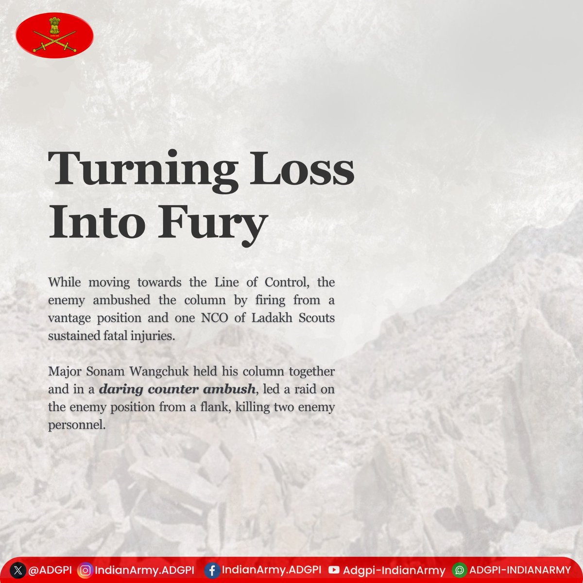 adgpi's tweet image. #जनरलउपेंद्रद्विवेदी, #थलसेनाध्यक्ष तथा भारतीय सेना के समस्त पद, कर्नल सोनम वांगचुक, #MVC को विनम्र श्रद्धांजलि अर्पित करते हैं । कर्नल सोनम वांगचुक - एक वीर सैनिक, समर्पित सैन्य कमांडर और #लद्दाख के ऐसे सुपुत्र थे, जिनका जीवन साहस, सेवा और एकता का प्रतीक रहा। उनकी विरासत आने