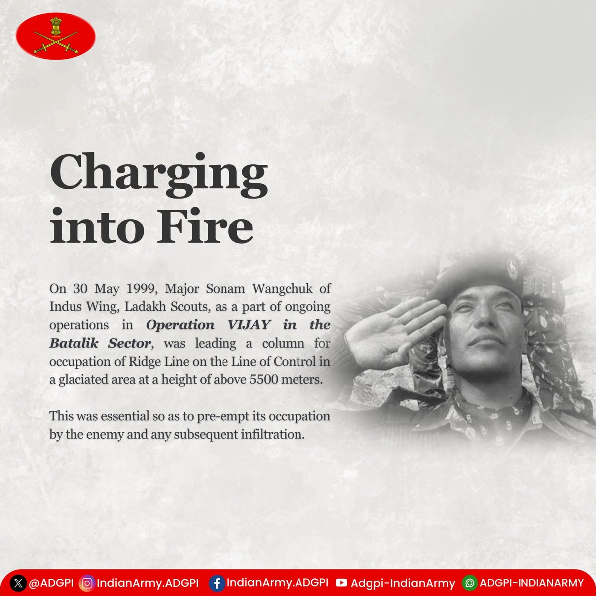 adgpi's tweet image. #जनरलउपेंद्रद्विवेदी, #थलसेनाध्यक्ष तथा भारतीय सेना के समस्त पद, कर्नल सोनम वांगचुक, #MVC को विनम्र श्रद्धांजलि अर्पित करते हैं । कर्नल सोनम वांगचुक - एक वीर सैनिक, समर्पित सैन्य कमांडर और #लद्दाख के ऐसे सुपुत्र थे, जिनका जीवन साहस, सेवा और एकता का प्रतीक रहा। उनकी विरासत आने
