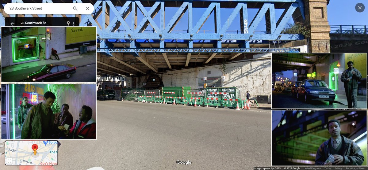 FilmPhonic's tweet image. London #FilmLocations: 28 Southwark St, SE1 1TU- Among his many jobs in 2002's 'Dirty Pretty Things', Okwe (Chiwetel Ejiofor) works as a driver for a mini-cab company located under a railway bridge in Southwark in South London.