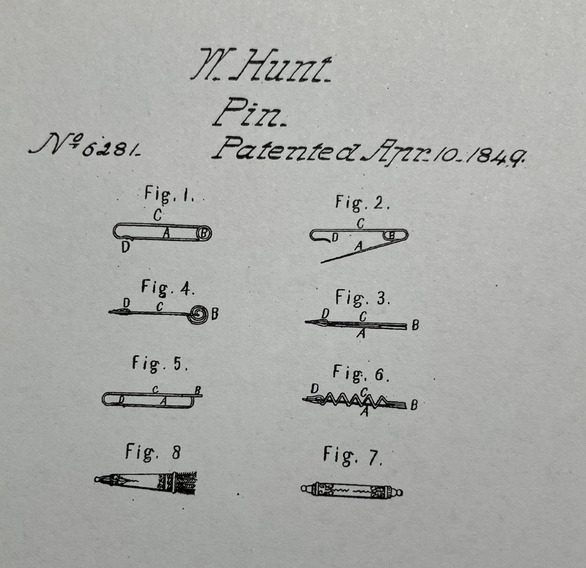 RKrivoFX's tweet image. April 10, 1849 - Safety pin is patented, rights sold for  $400 history.com/this-day-in-hi… #History #Invention #Patent #SafetyPin #Fastener #WalterHunt