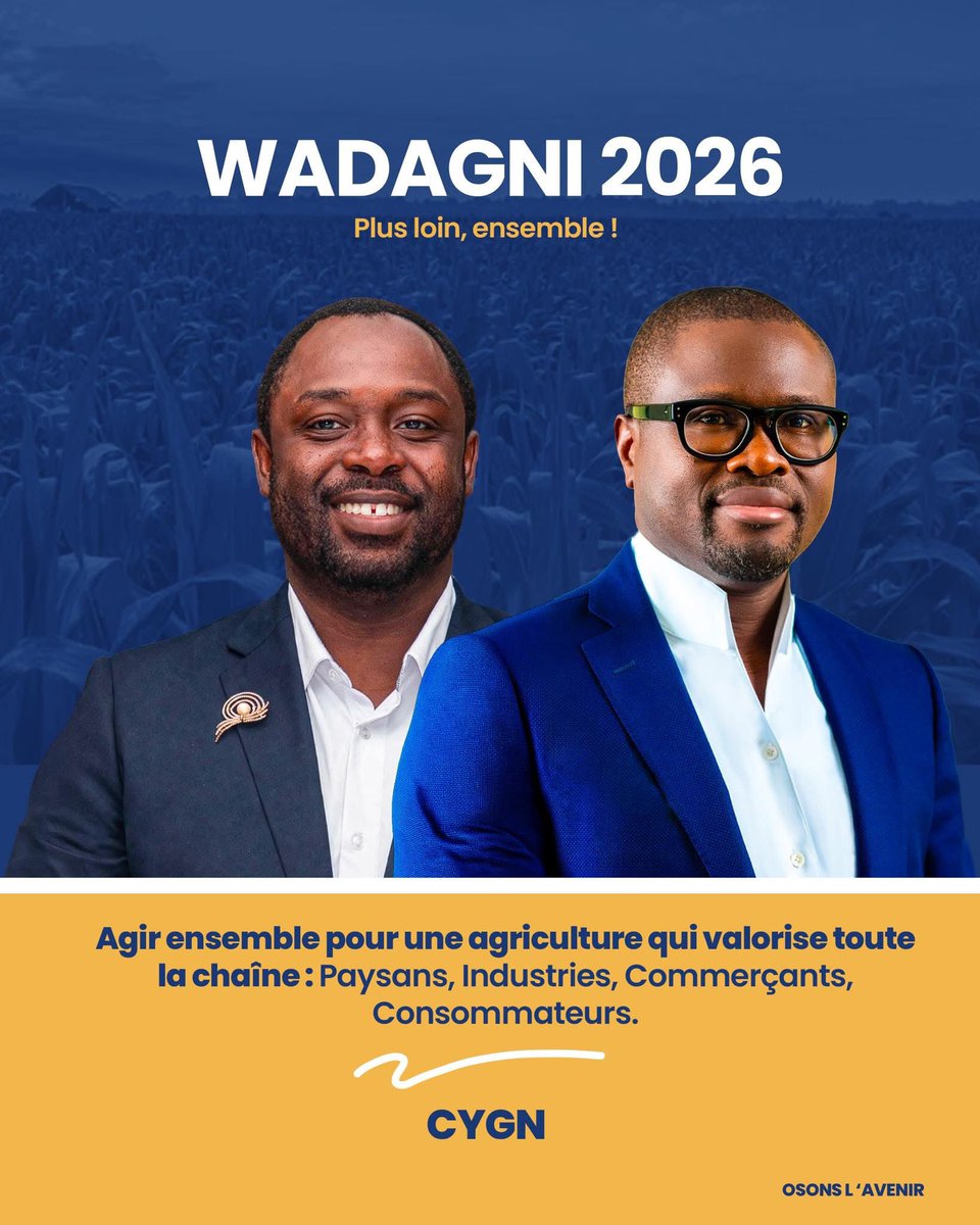 OnTeCache's tweet photo. Georges Chabi YAYI
#OSONS L’AVENIR
Agir ensemble pour une agriculture qui valorise toute la chaîne : paysans, industries, commerçants, consommateurs…
#WADAGNIPRESIDENT https://t.co/mhRetWWz4E