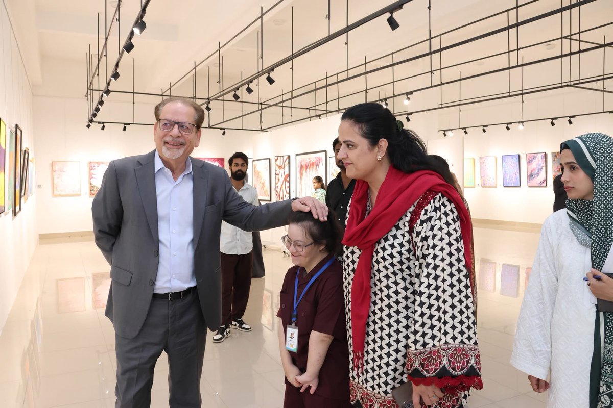 ACPKHI's tweet image. President ACP @AHMEDSHAHACP visited Rangon Ki Lehr - Volume 4 exhibition, a celebration of art by individuals with down syndrome today at Arts Council of Pakistan, Karachi.

#ACPKHI #ArtsCouncil #Exhibition