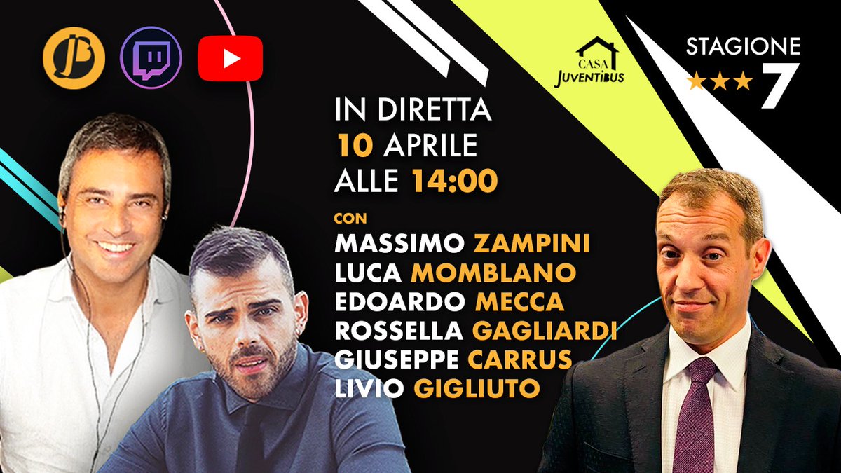 juventibus's tweet photo. ⚪⚫ #CasaJb ore 14 ⚪⚫
SPALLETTI DAY, VIGILIA #AtalantaJuve, Marotta lavora per il futuro FIGC: le ULTIMISSIME con
@massimozampini 
@MomblanOfficial 
@EdoardoMecca1 
@LivioGigliuto 
@scarlett06_ 
@giuseppe_carrus https://t.co/7fX1EX9DUY