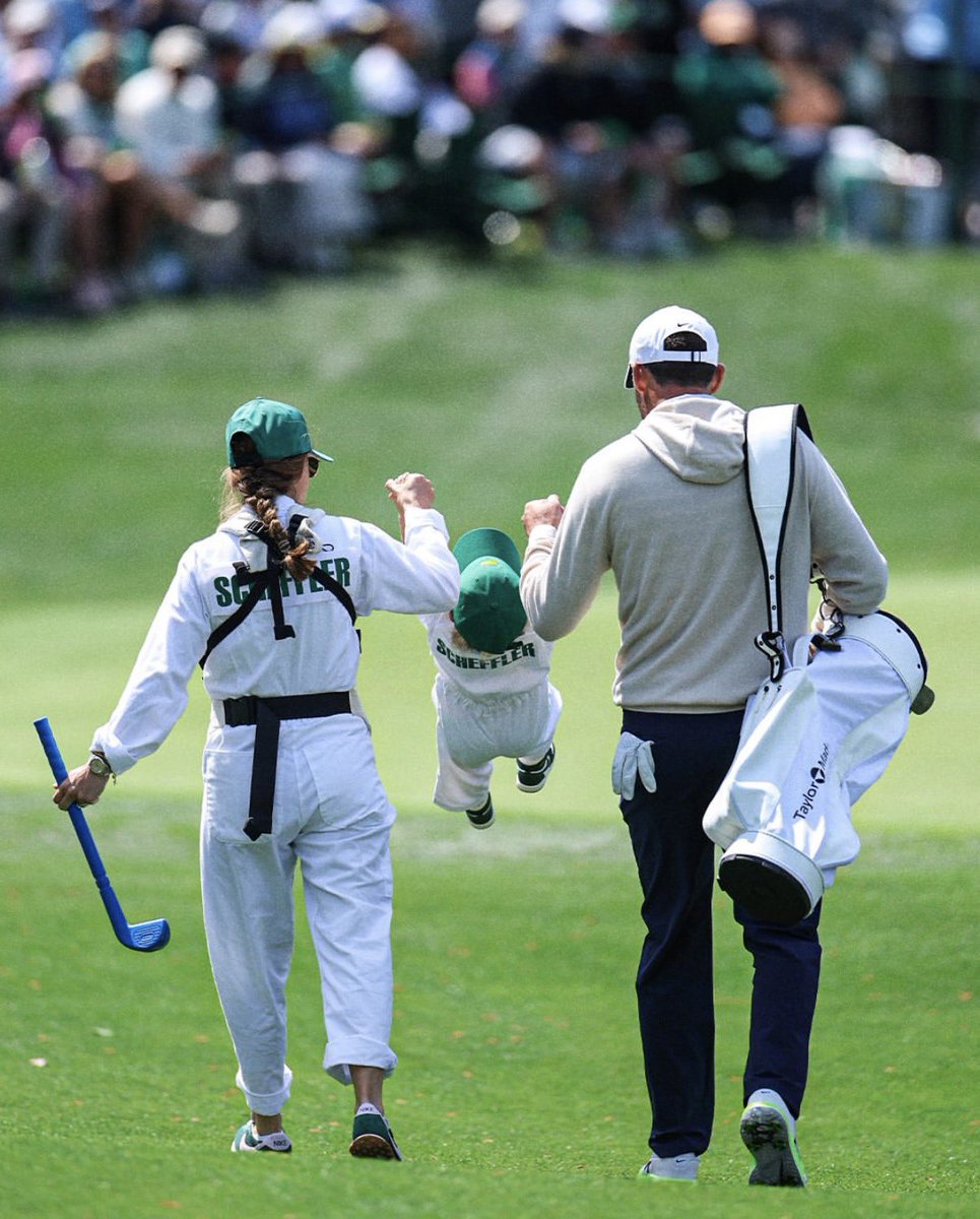 p0lar_fawn's tweet photo. Say what you want about golf culture but it’s one of the last sports spaces that’s unapologetically pro-family.

The biggest major tournament of the year, the Masters, starts with a Par 3 contest, where world-class athletes play with their friends and family. And it is, in my opinion, the one day a year where golf shows you exactly what it’s actually about.