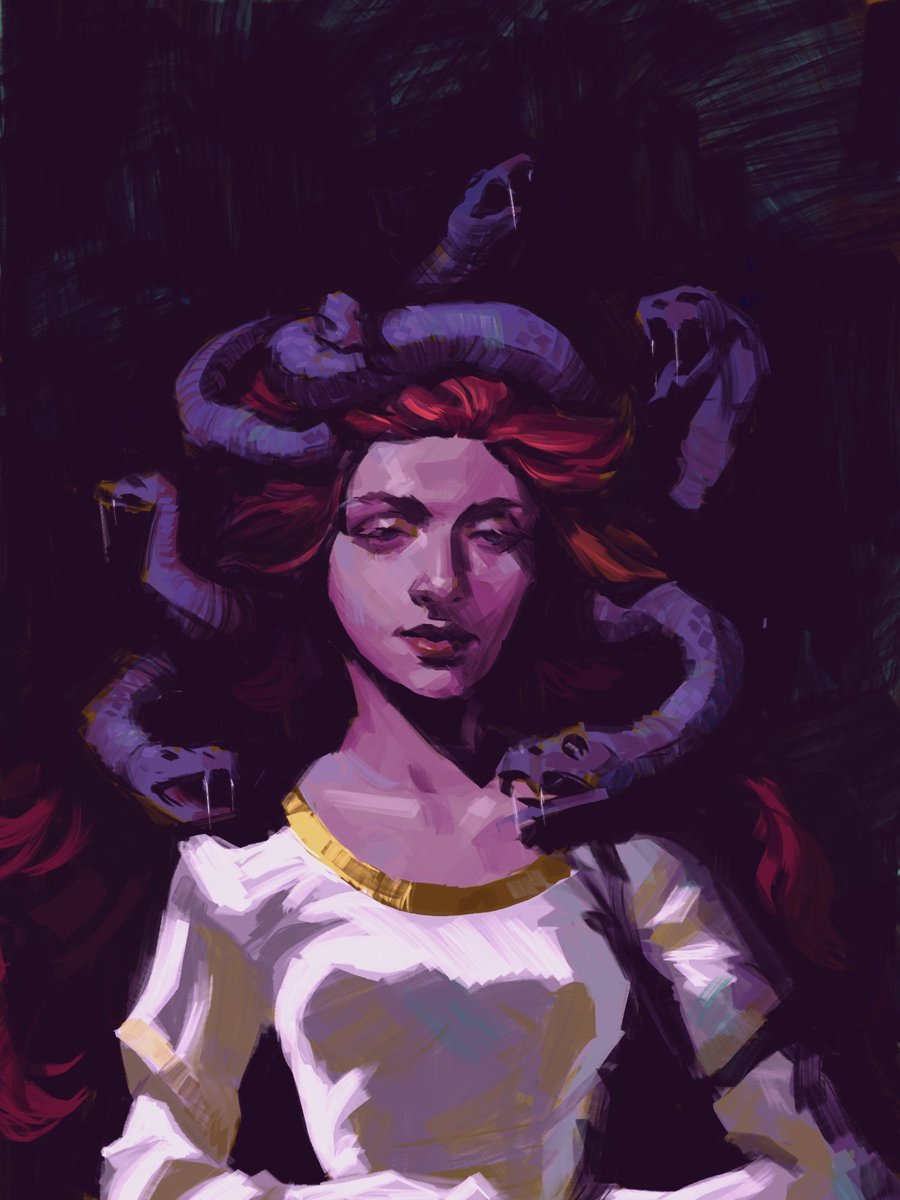 #asoiaf 
#sansastark

Не удержалась и сделала очередную зарисовку с Сансой и змеями в ее волосах 💜