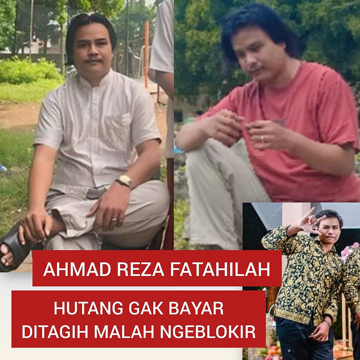 abelleviolettt's tweet photo. Hati-hati dengan orang ini, UTANG GAK BAYAR, DIHUBUNGI dikasih saran "minimal cicil" MALAH NGEBLOKIR
.
nama: AHMAD REZA FATAHILAH
tanggal lahir: 10 februari 2002
domisili: BEKASI
alumni smk bina karya mandiri
ig: rezafansochii_
.
A R F ini main dating app TINDER pakai foto palsu— https://t.co/0sxH5MivvE