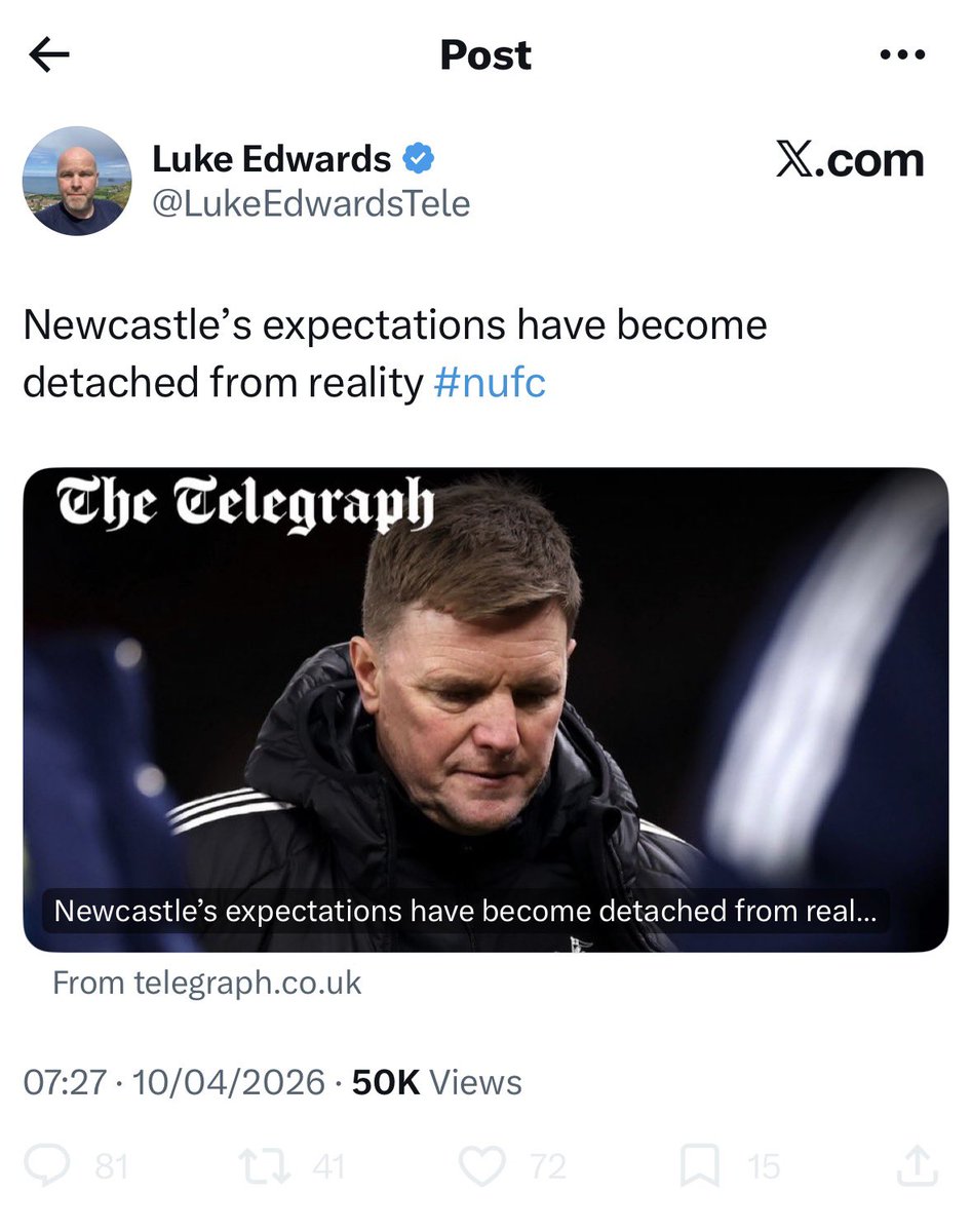 sportingminute's tweet photo. I wonder where all of those lofty expectations came from, Luke? https://t.co/9KR5mTOjsG