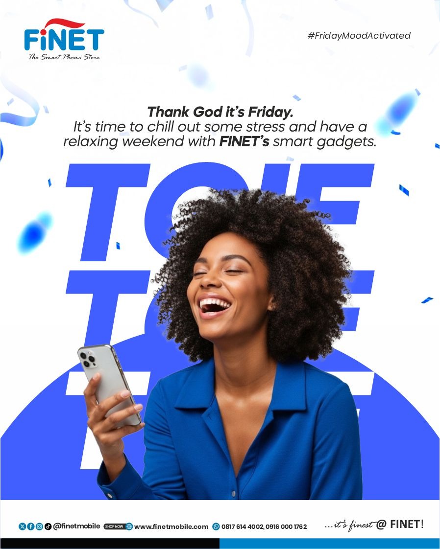 FinetMobile's tweet photo. Stress off. Vibes on.

It’s time to unplug the pressure and plug into pure comfort with FINET smart gadgets. 📱🎧

From smooth streaming to soothing sounds, we’ve got everything you need to chill smarter this weekend.

Relax, recharge, and let FINET upgrade your vibe. 💯 https://t.co/xp1jfzax7i