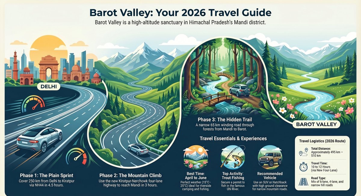 yehsafar's tweet photo. Delhi to Barot Valley: Complete Distance, Route, and Travel Guide (2026 Edition) https://t.co/xqb6rHXuzF https://t.co/ZthJmATxEj