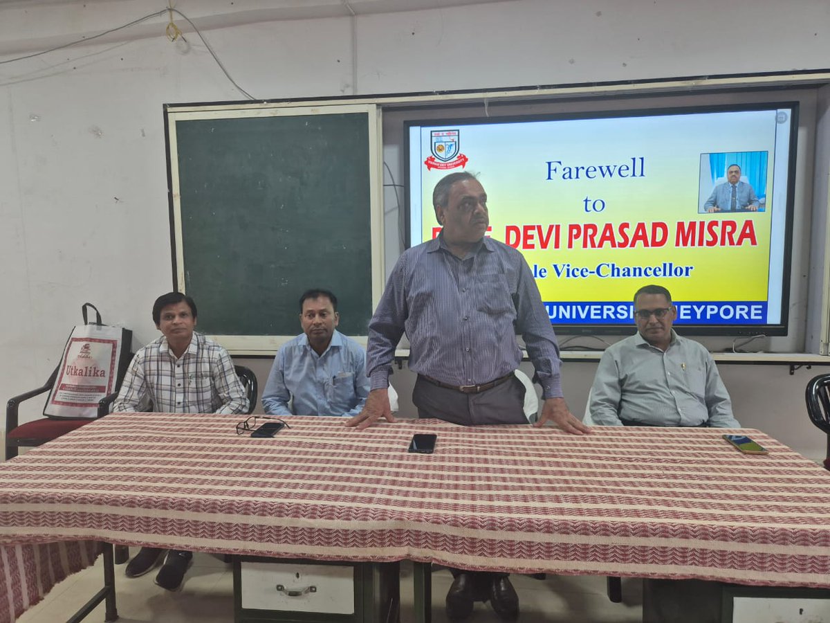Farewell meeting of Former Vice-chancellor Prof Devi Prasad Misra Sir
