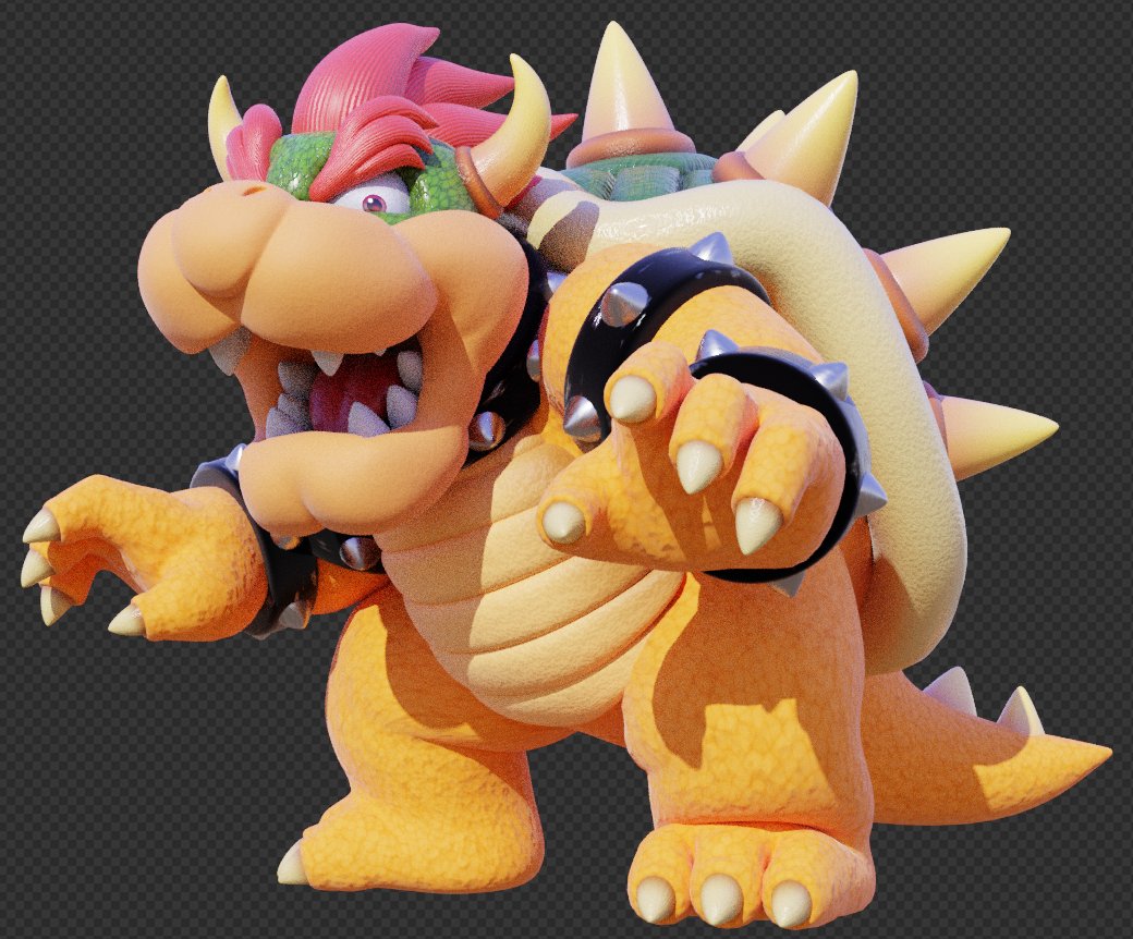 Whaleshark3D's tweet photo. I've been updating my Bowser rig, He now includes a Dry Bowser variant, which can be toggled within the same rig. https://t.co/4mRRggZPvr
