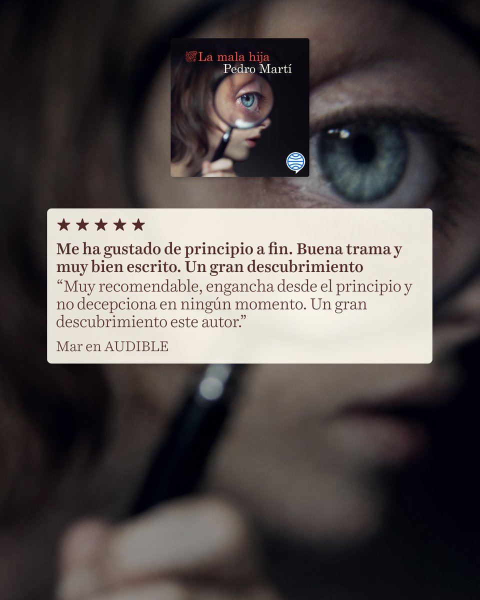 Planeta_Audio_'s tweet image. ¡Sois muchos los que os está encantando 'La mala hija' de Pedro Martí!

Desliza y descubre por qué está enganchando a tanta gente. ✨
Y tú, ¿qué estás esperando? 🎧🤭
📲 Disponible en las plataformas habituales de audiolibros.
#PlanetaAudio #Audiolibros
