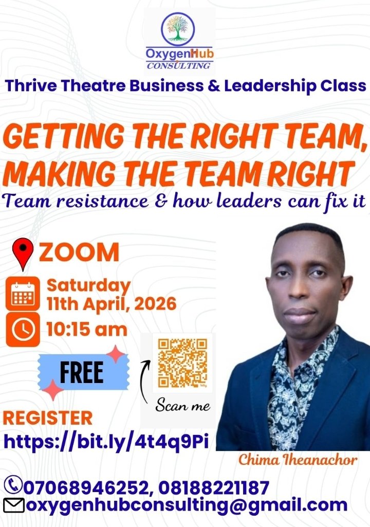 ChimaAchor's tweet photo. Data from CB Insights shows that about 23% of organisations fail because of a wrong team. This ranks as the third most common reason for failure, after a lack of market need (42%) &amp; running out of cash (29%).
Register with the link 👉https://t.co/pqkJOZ216S https://t.co/Khnifn6nBm