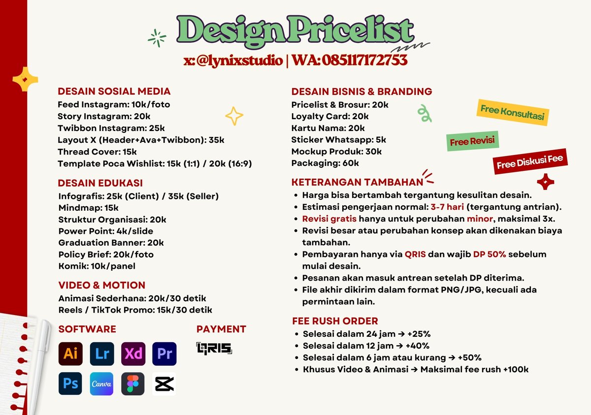 sicswi's tweet photo. @bibitungguuul Bisa custom kak @bibitungguuul

Butuh jasa dengan harga ramah di kantong? Lynix Studio siap bantu dengan hasil berkualitas, FREE revisi,  konsultasi, dan diskusi fee. Cek: https://t.co/y0h2UZJmIC. https://t.co/c35F9zx0Av