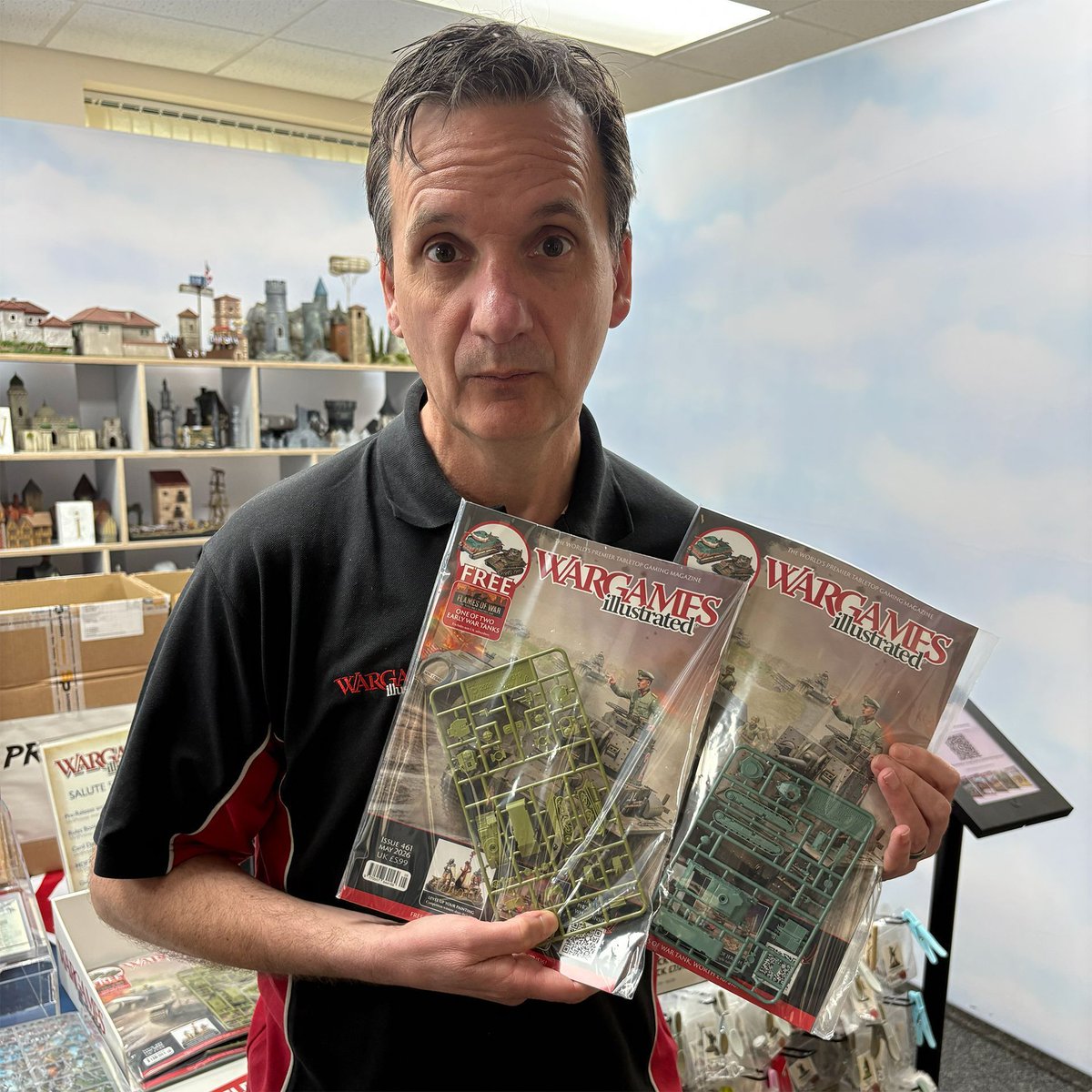 WargamesIll's tweet image. The May issue of Wi will be available at Salute 53 early!

It includes one of two excellent 15mm tanks from Battlefront - a French Somua S35 and a British Vickers Light Tank.

Swing by our stand (TL04) and secure yours!

@SLondonWarlords #Salute #Salute53 #WargamesIllustrated