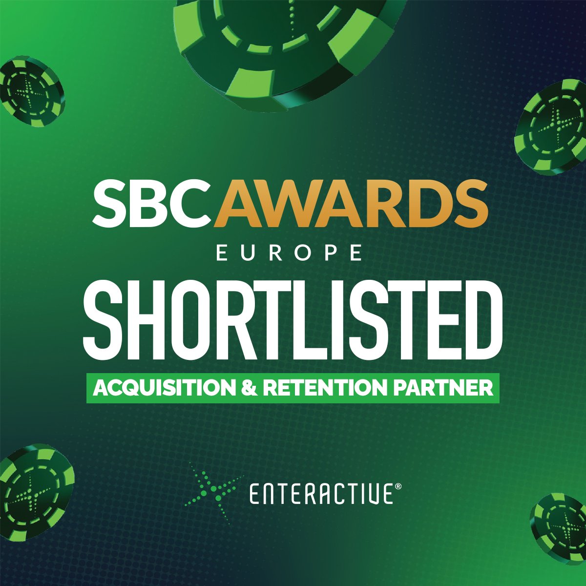 ENTERACTIVEmt's tweet photo. We’re thrilled to share that #Enteractive has been named #finalist for the #SBC Awards Europe in the #Acquisition and #Retention Partner category! We look forward to celebrating with the best in the industry in #Lisbon later this April. May the best of the best win! https://t.co/ukEeugIziD