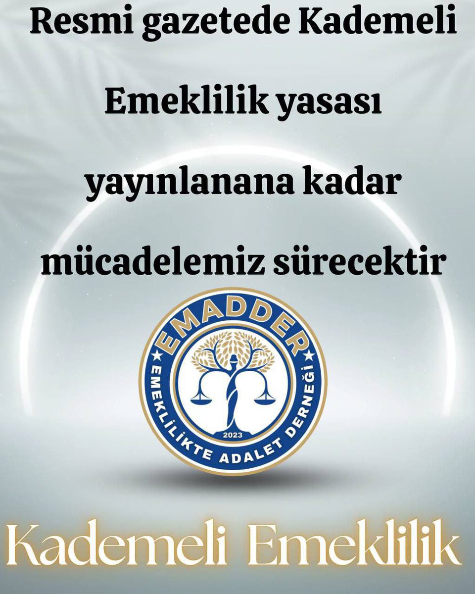 Hak verilmez, alınır!
 
Ve biz de;

#KademeyiAlacağız