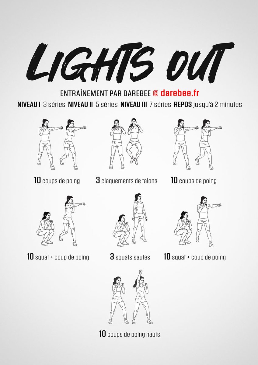 DarebeeF's tweet photo. Passez au niveau supérieur !

Lights Out : cardio, coordination, focus.
Un seul workout, impact total.

https://t.co/WiB6dkz8f4

#fitness #cardio #workout #sportmaison #motivation #darebee https://t.co/ZezoktOMbl