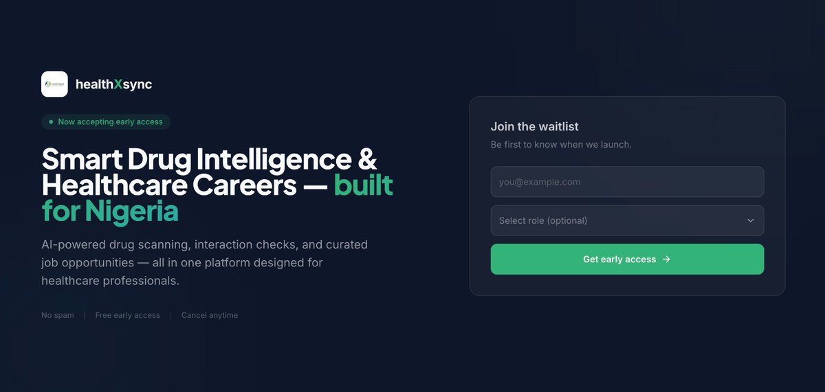 joshwebdev1's tweet photo. Excited to announce that the waitlist for HealthSync has been created! As the full stack developer for the company, I am looking forward to the upcoming launch of the full app. You can check it out at https://t.co/vwKunIscw4. Stay tuned for more updates! https://t.co/1imXQkxMiE
