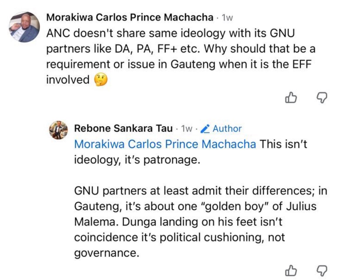 Inside Newzroom Afrika’s Anti-EFF Agenda‼️‼️‼️

Why would <a href="/Newzroom405/">Newzroom Afrika</a> platform individuals like Rebone Tau to spew blatant misinformation about the EFF and its leadership. 

This Rebone Creature, Newzroom claims she’s an “independent” Analyst! Independent my foot! It’s the same