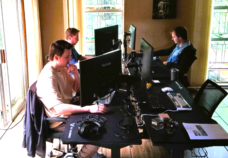Just a day in the studio.... The Glitch State team is working on the next game that will challenge your gameplay skills.
See what else they are up to glitchstate.com/blogs#