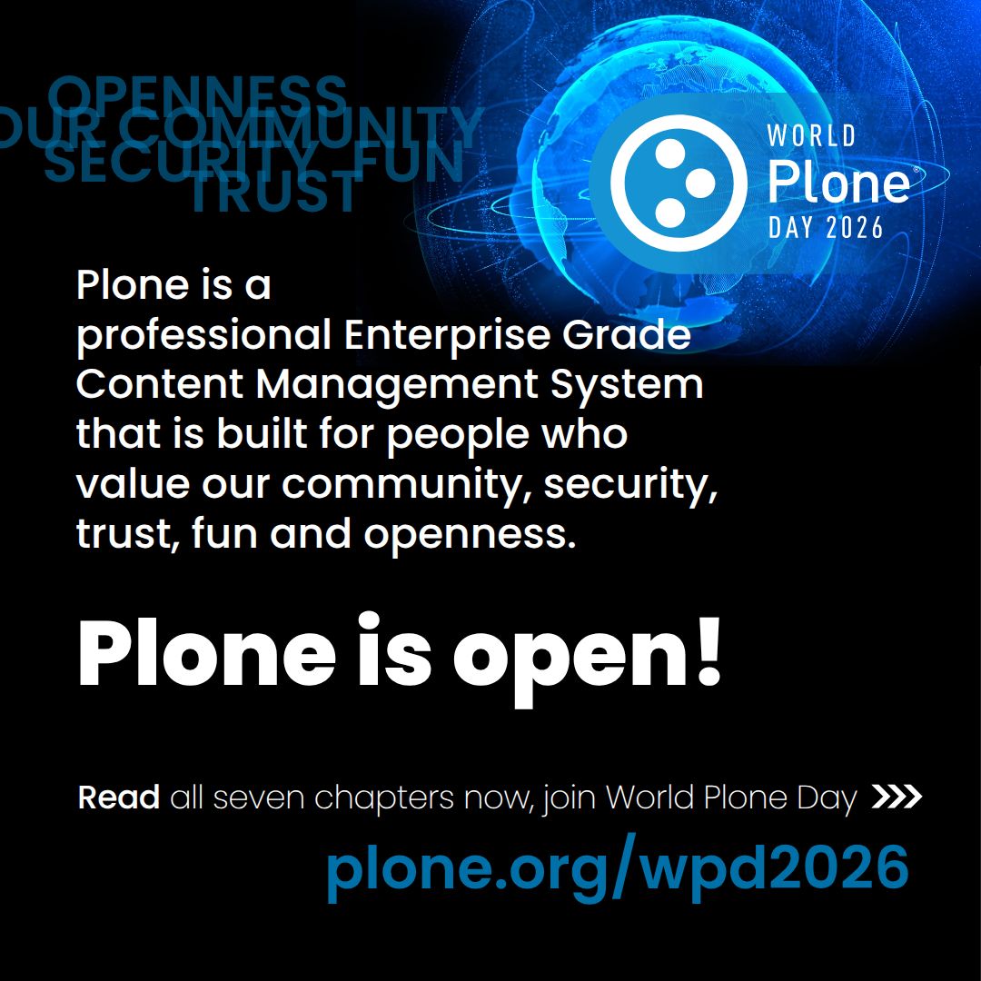 Plone CMS tweet media
