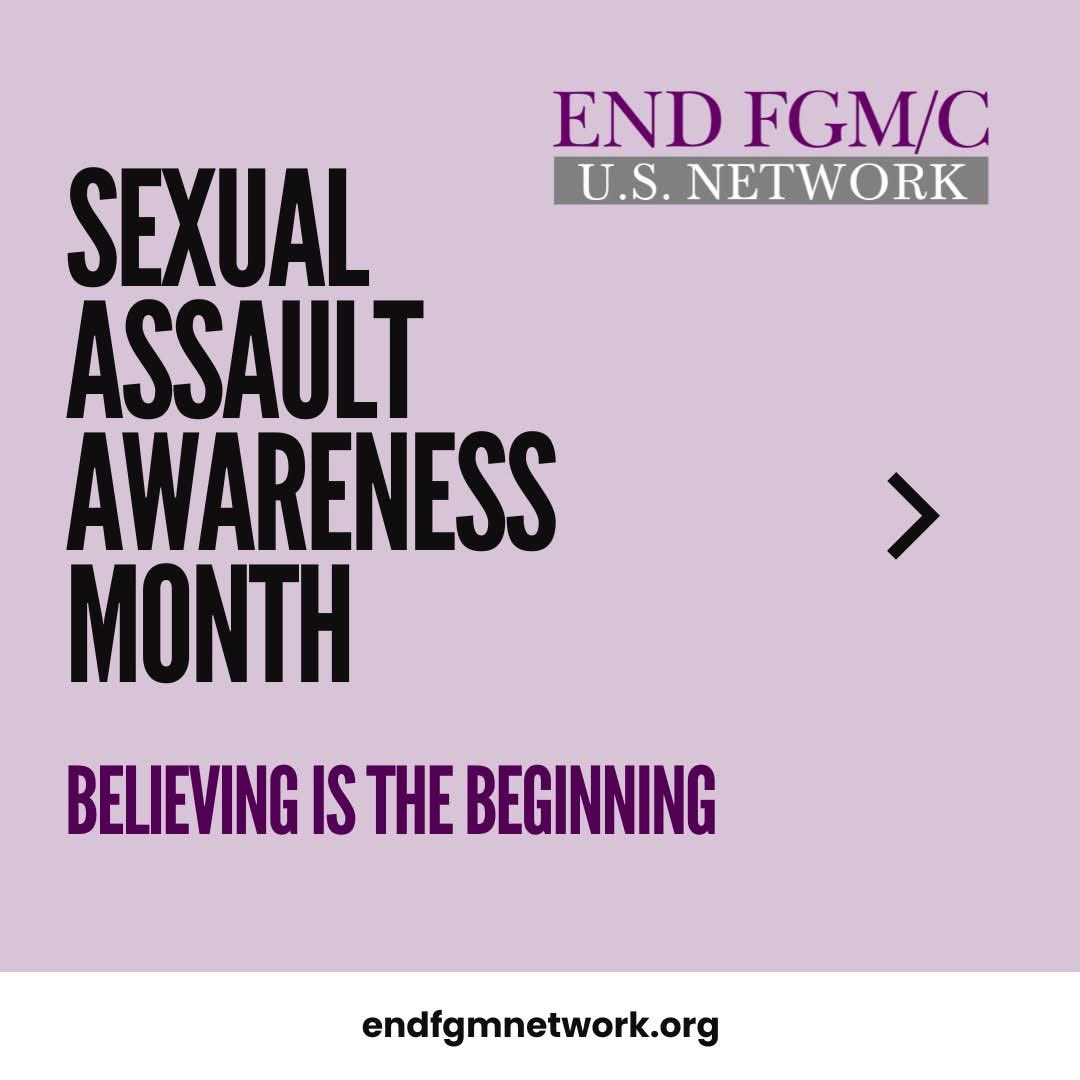 USEndFGMNetwork's tweet image. Disbelief is one of the biggest barriers survivors face.

What we choose to believe and who we choose to believe has real consequences. @NSVRC 

#EndFGM #30DaysofSAAM2026 #Day10