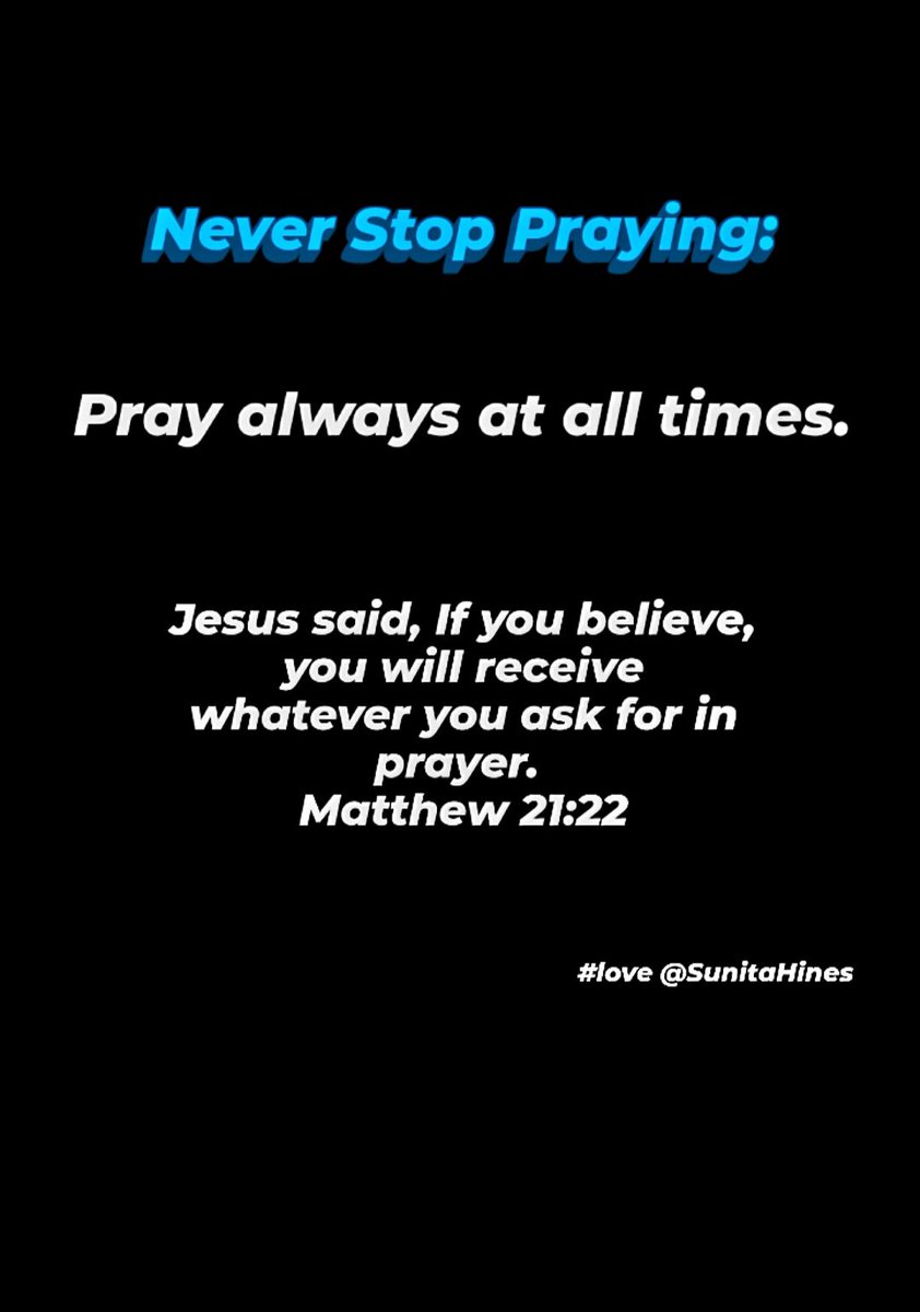 SunitaHines's tweet image. 💙My dear friends,
Never stop praying.
Pray through to see your loved ones saved.
Pray through to see your child drawn to Jesus.
Pray through to see healing in your body.
Pray through to see financial breakthrough.
Surrender and worship #Jesus #prayer #love