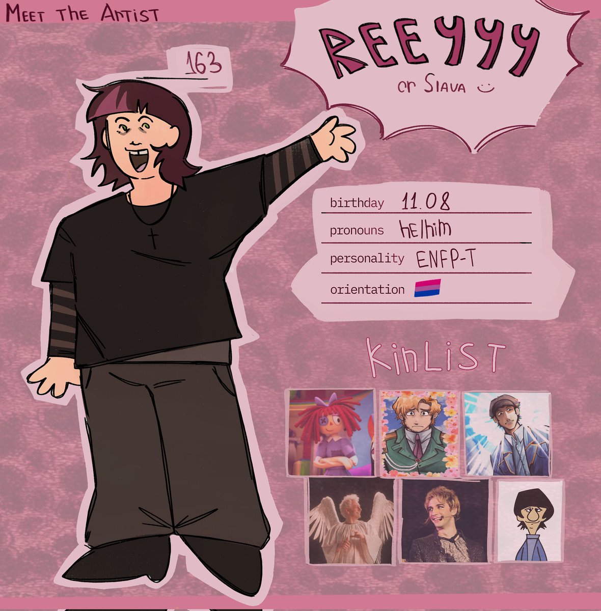 REEYYYOO's tweet photo. Haven't done one of these in a while, but I wanted to share a few things about myself!
#art #meettheartist https://t.co/gvgit46a3w