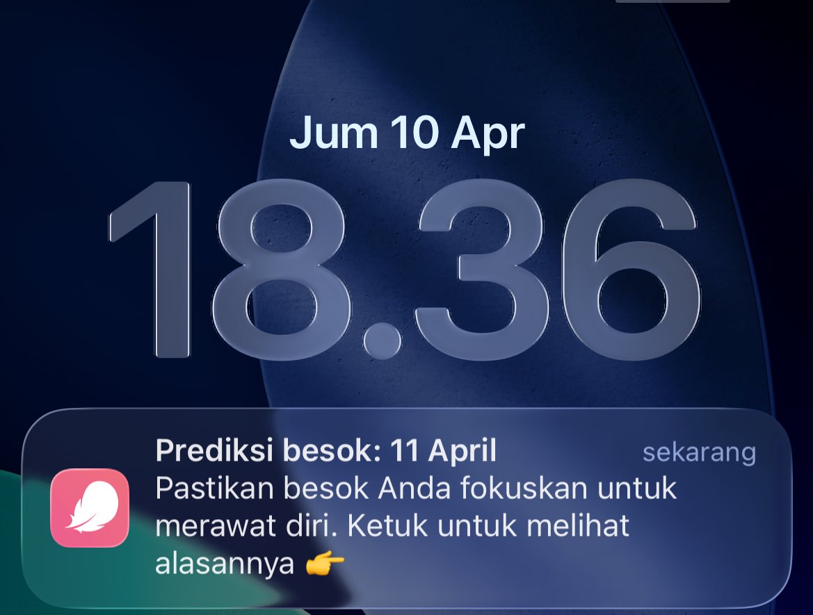 Kalian pada pake Flo ga sih? Aku suka banget karna dia suka ngasi prediksi” kaya gini, mana bawaannya kaya bener semua lagi ☺️