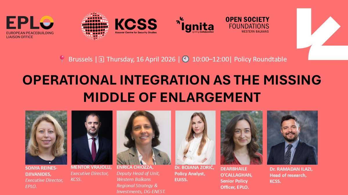 Danlazi's tweet photo. Next week in Brussels for an important conversation on greater security convergence between the Western Balkans and the EU, focusing on operational integration. @KCSSQKSS  @EPLO_network https://t.co/8x8FvgzCS4
