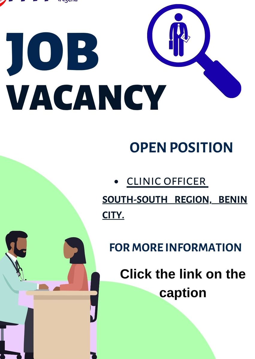 PPFNigeria's tweet photo. We’re Hiring!

We are looking for a qualified Clinic Officer to join our team in Benin City (South-South Region).

👉 Apply now: https://t.co/MiswkhWMTl

Deadline: 2 weeks from date of publication

#NowHiring #JobOpportunity #SRHR #PPFN #PublicHealth #NigeriaJobs https://t.co/B13Ejj09Vn