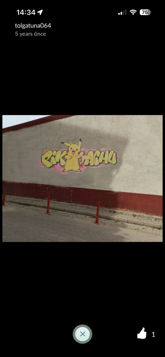 kingdeoxys_tl50's tweet image. ⚡Pikachu⚡ Graffiti⚡
From Uşak, Türkiye! 🇹🇷
#PokemonGO #Pikachu #ピカチュウ