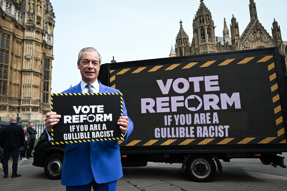 Parody Nigel Farage tweet media