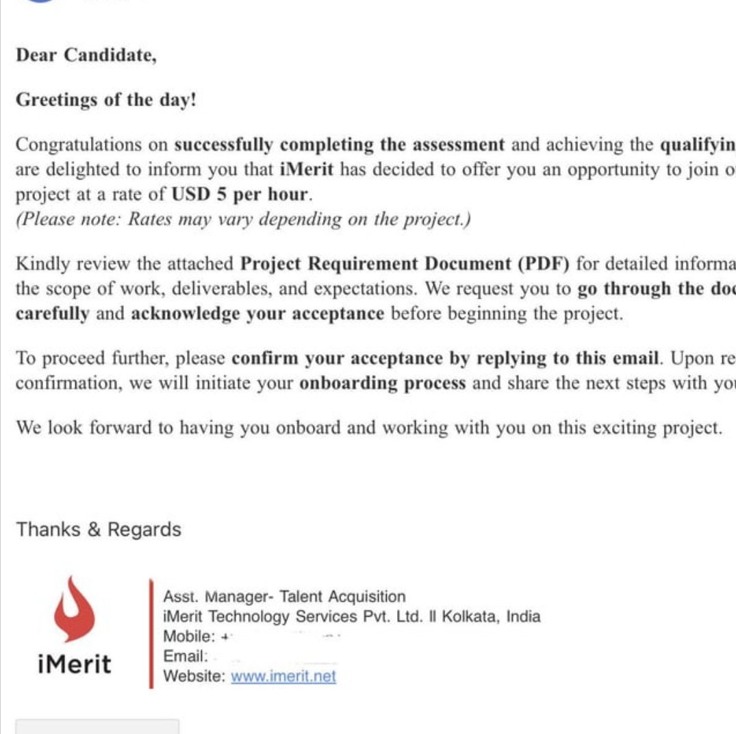 OlatunjiAyokan2's tweet image. 🚨 iMerit AI Job — Image Quality Rater 👀🖼️
New AI opportunity just dropped 💻
👉 You’ll compare images, spot AI-generated ones, and choose the best
⏱ 4 hours daily (flexible shifts)
💰 Paid bi-weekly
📌 Requirements:
• Laptop + stable internet
• Basic English
• Attention to