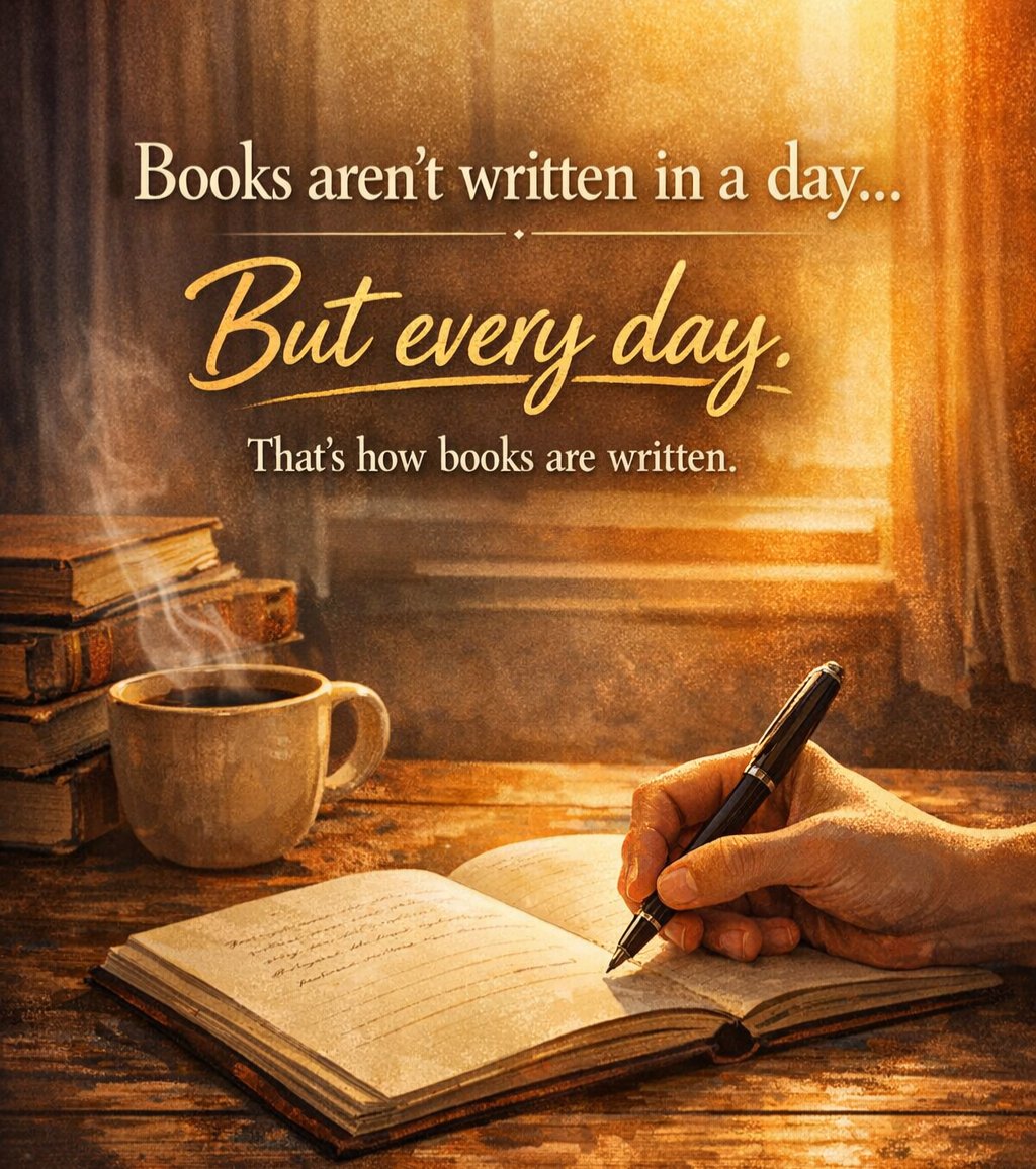 CyraInkPro's tweet photo. 📚 Books aren’t written in a day, but they are written one day at a time.
What’s the daily habit that helps you make steady progress on your book? ✍️
#CyraInkPro #WritingCommunity #AmWriting #WritersLife #IndieAuthor #AuthorsOnTwitter #WIP https://t.co/dTuO8yHjMe