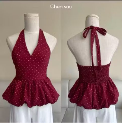fleora54322's tweet photo. Halter neck polka available two color, black and red. Super cute karena bawahnya model balon gitu

https://t.co/Kol6VreepT https://t.co/JD7tP4NamS