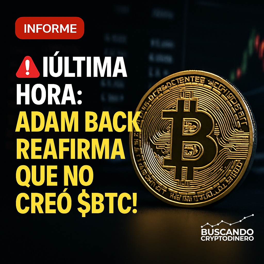 BCryptodinero's tweet image. 🚨 ¡ÚLTIMA HORA: ADAM BACK REAFIRMA QUE NO CREÓ $BTC! Adam Back le dijo a Yahoo Finance que el misterio sigue sin resolverse, afirmando: "No hay conclusiones. Nunca sabremos quién es Satoshi". #Bitcoin #Crypto
