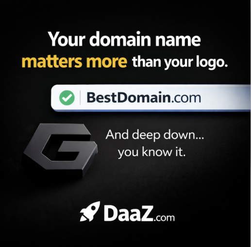 Daazcom's tweet image. Your domain name matters more than your logo.

And deep down… you know it.

#branding #startup #domainnames #startups