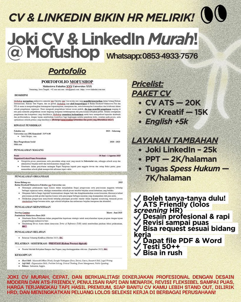 ☆ zeez4h | joki cv 20k tweet media