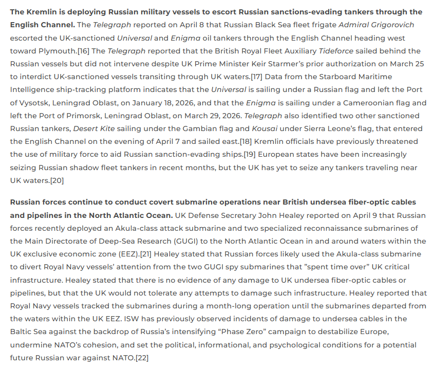 Institute for the Study of War tweet media