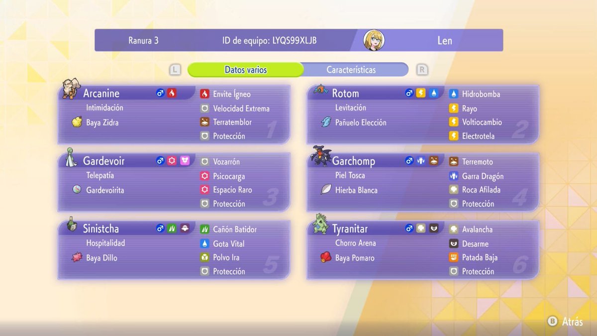 LenVGC's tweet photo. Llevo a ARCANINE en este equipo porque...

1️⃣ Ya tengo otro Pokémon de tipo Siniestro (Tyranitar).
2️⃣ Tengo Velocidad Extrema para rematar a los Sneasler con Banda Focus
3️⃣ Terratemblor me ayuda a controlar la Velocidad y no le afecta a Rotom, Garchomp ni a Gardevoir.

🔽 https://t.co/oHGWavV1Gu