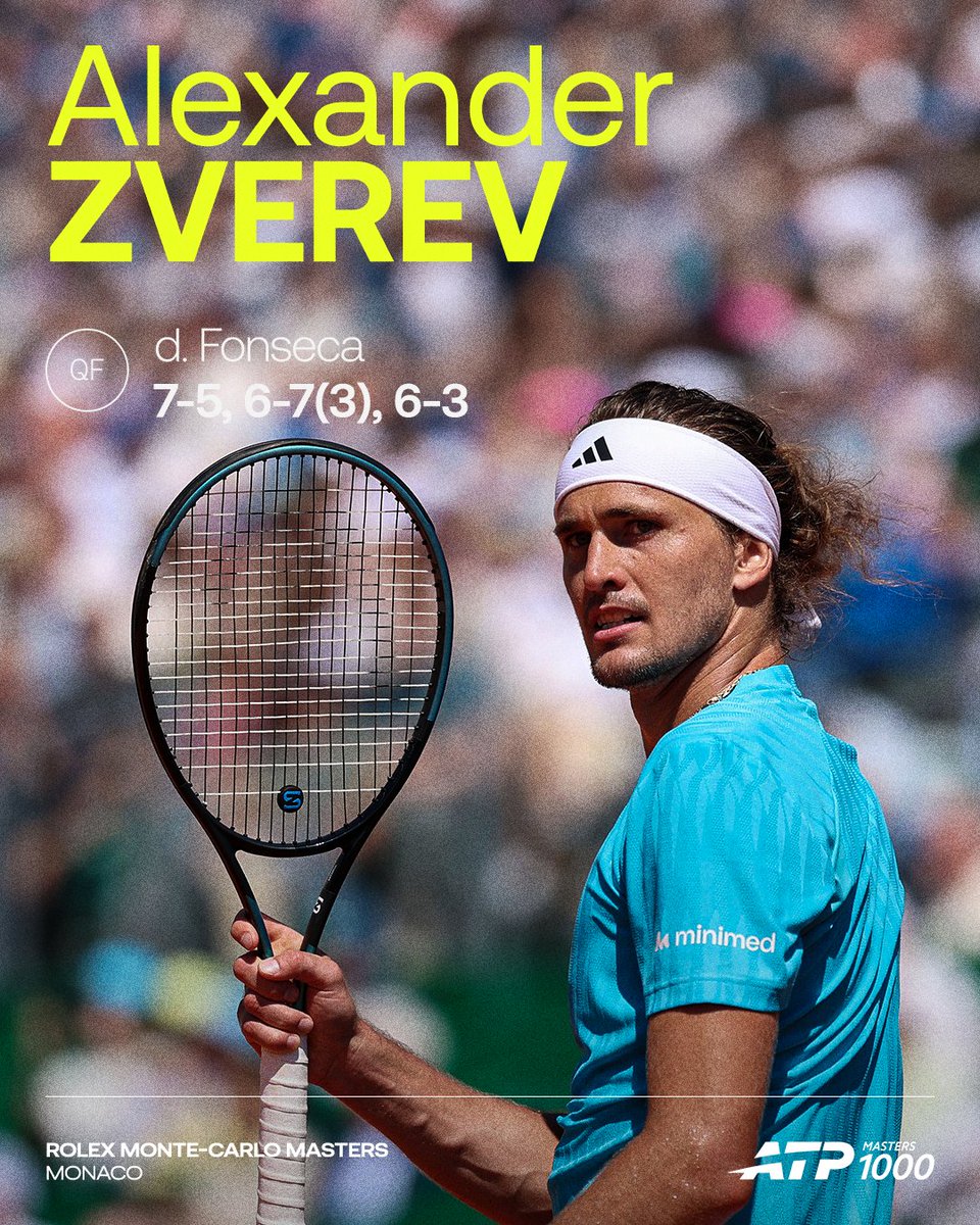 Supreme consistency AZ 👏

<a href="/AlexZverev/">Alexander Zverev</a> is the 6th man to reach SFs of all three opening Masters 1000 events of a season!

<a href="/ROLEXMCMASTERS/">Rolex Monte-Carlo Masters</a> | #RolexMonteCarloMasters
