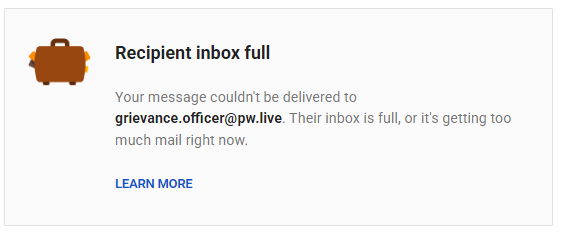 pradeep_cdi's tweet photo. atleast clear inbox @physics__wallah @PhysicswallahAP @maheshperi https://t.co/4gxATeLJjy