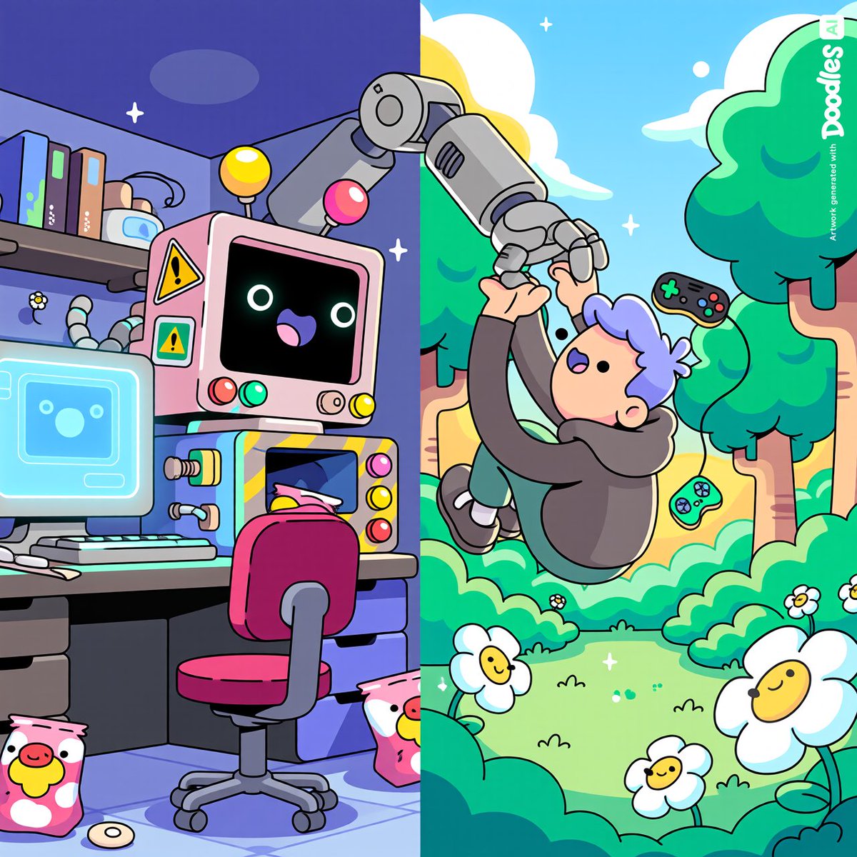 Forced exit liquidity… to nature…🌱

The “Go Touch Grass” Machine…made with <a href="/doodles/">doodles</a> Ai