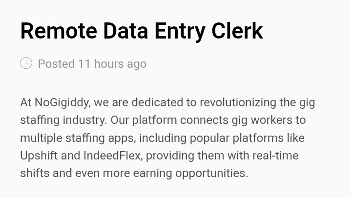 tohire_ng's tweet image. Remote Data Entry Clerk

Competitive pay rate of $18 - $24 per hour

Requirements:
 • Proven experience as a Data Entry Clerk or similar role
 • Excellent typing speed and accuracy
 • Strong attention to detail and ability to spot errors
 • Proficiency in using data entry